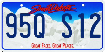 SD license plate 95QS12