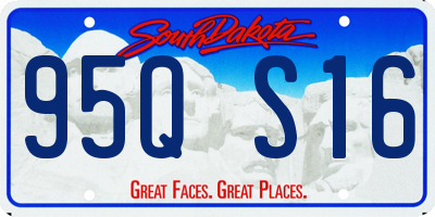 SD license plate 95QS16
