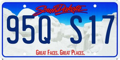 SD license plate 95QS17