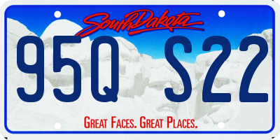 SD license plate 95QS22