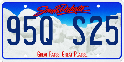 SD license plate 95QS25