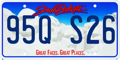 SD license plate 95QS26