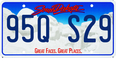 SD license plate 95QS29