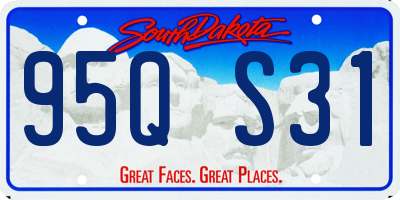 SD license plate 95QS31