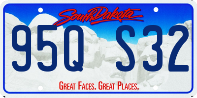 SD license plate 95QS32