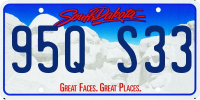 SD license plate 95QS33