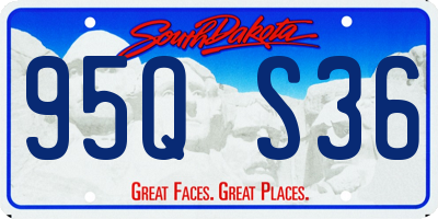SD license plate 95QS36