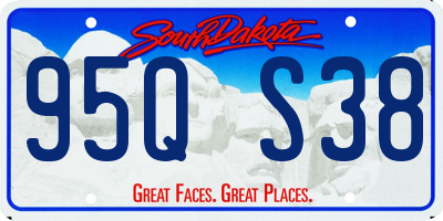 SD license plate 95QS38