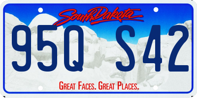SD license plate 95QS42