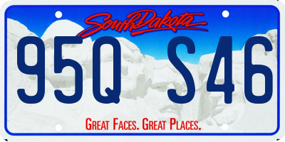 SD license plate 95QS46