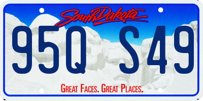 SD license plate 95QS49