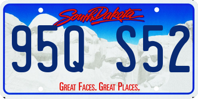 SD license plate 95QS52