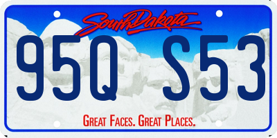 SD license plate 95QS53