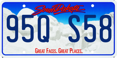 SD license plate 95QS58