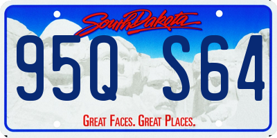 SD license plate 95QS64