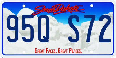 SD license plate 95QS72