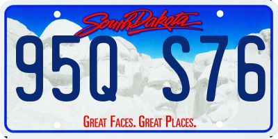 SD license plate 95QS76