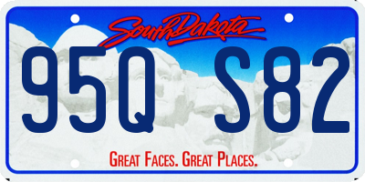 SD license plate 95QS82