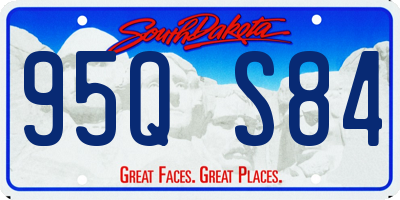 SD license plate 95QS84