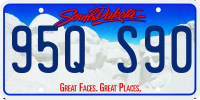 SD license plate 95QS90