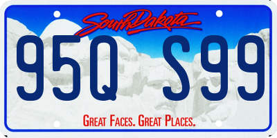SD license plate 95QS99