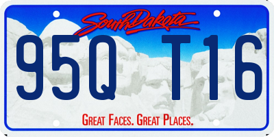 SD license plate 95QT16