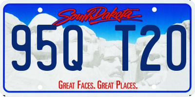 SD license plate 95QT20