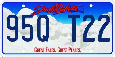 SD license plate 95QT22