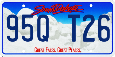 SD license plate 95QT26
