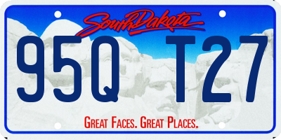 SD license plate 95QT27