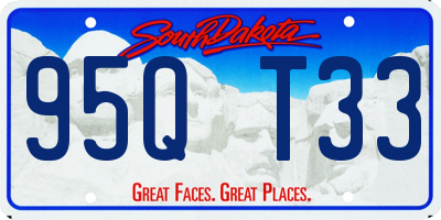 SD license plate 95QT33