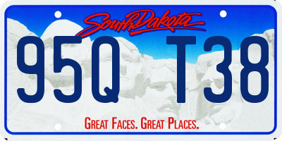 SD license plate 95QT38