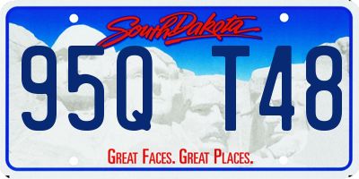 SD license plate 95QT48