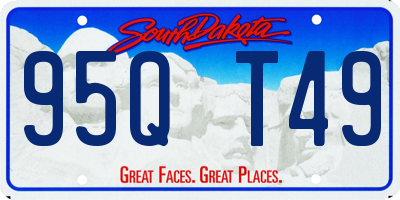 SD license plate 95QT49