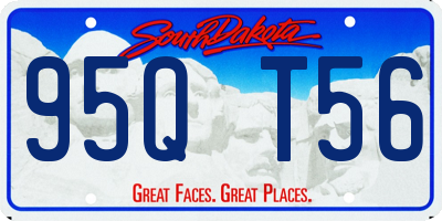 SD license plate 95QT56