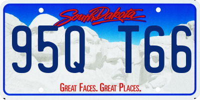 SD license plate 95QT66