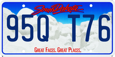 SD license plate 95QT76