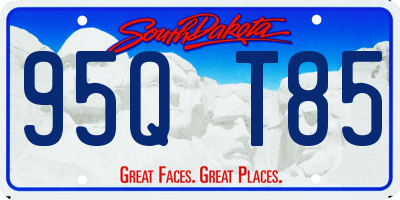 SD license plate 95QT85