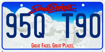 SD license plate 95QT90