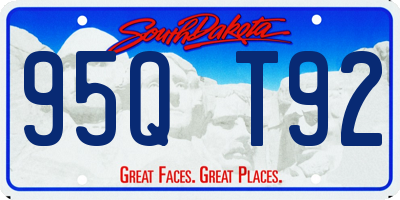 SD license plate 95QT92