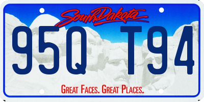 SD license plate 95QT94