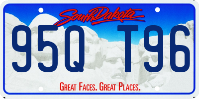 SD license plate 95QT96