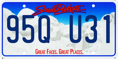 SD license plate 95QU31