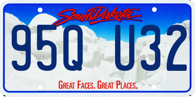 SD license plate 95QU32