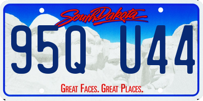 SD license plate 95QU44