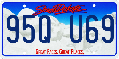 SD license plate 95QU69