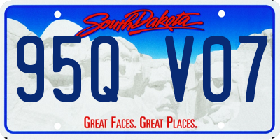 SD license plate 95QV07