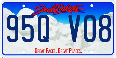 SD license plate 95QV08