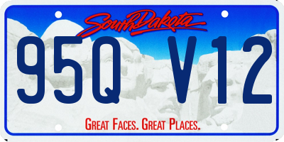 SD license plate 95QV12