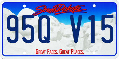 SD license plate 95QV15